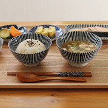 일본 가정식 빗살 밥공기,국그릇 세트